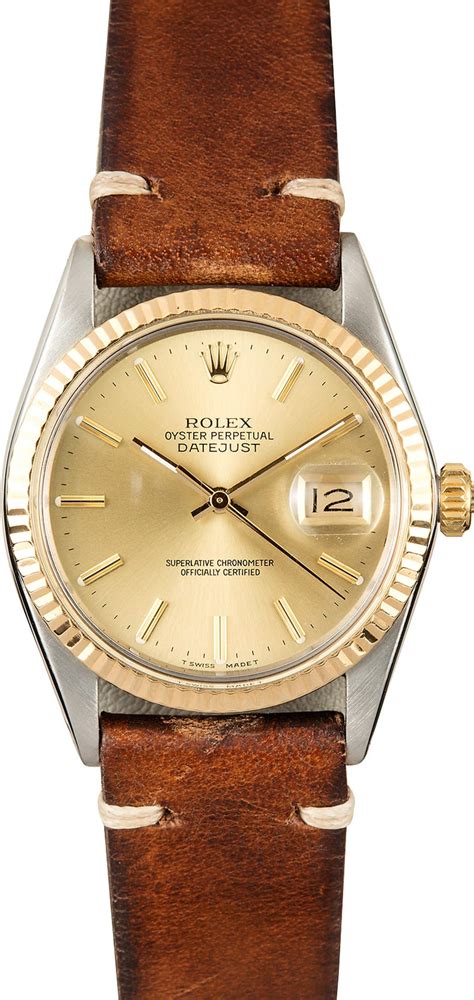 rolex with leather band womens|rolex 19mm watch band leather.